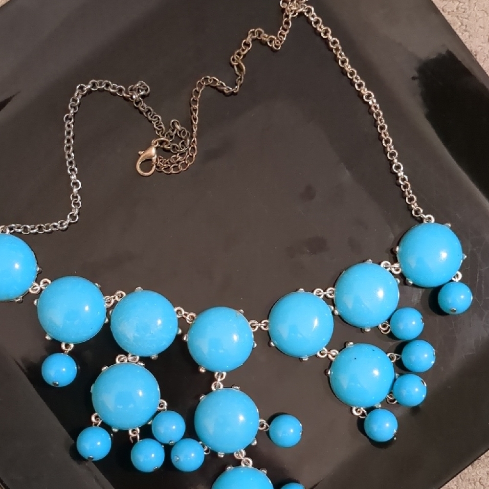 Blue Turquoise Beaded Necklace